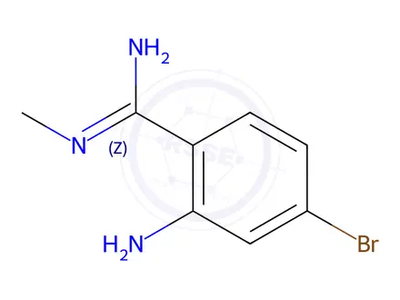 Chemical structure of 2-Amino-4-bromo-N-methylbenzimidamide
