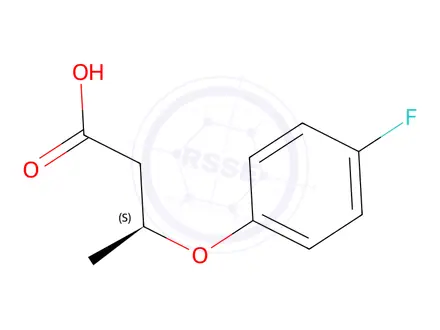 Chemical structure of (S)-3-(4-fluorophenoxy)butanoic acid