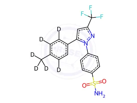 Chemical structure of Celecoxib-d7