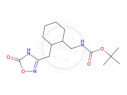 Chemical structure of TERT-BUTYL N-METHYL-N-{2-[(5-OXO-4,5-DIHYDRO-1,2,4-OXADIAZOL-3-YL)METHYL]CYCLOHEXYL}CARBAMATE