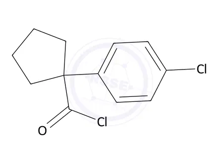 Chemical structure of 1-(4-Chlorophenyl)cyclopentanecarbonyl chloride