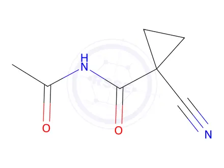 Chemical structure of Cyclopropanecarboxamide, N-acetyl-1-cyano-(9CI)