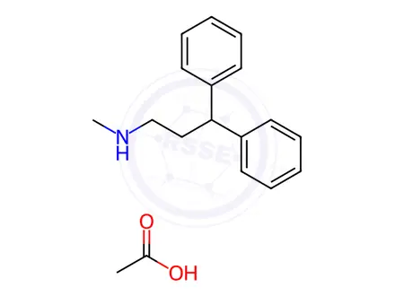 Chemical structure of N-Methyl-3,3-diphenylpropan-1-amine Acetate