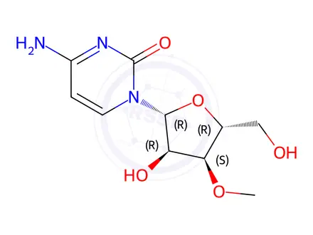 Chemical structure of 3'-O-Methylcytidine