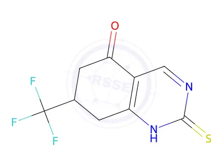 Chemical structure of 2-Mercapto-7-(trifluoromethyl)-7,8-dihydroquinazolin-5(6H)-one