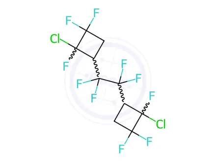 Chemical structure of 1,1'-(1,1,2,2-Tetrafluoro-1,2-ethanediyl)bis(2-chloro-2,3,3-trifluorocyclobutane)