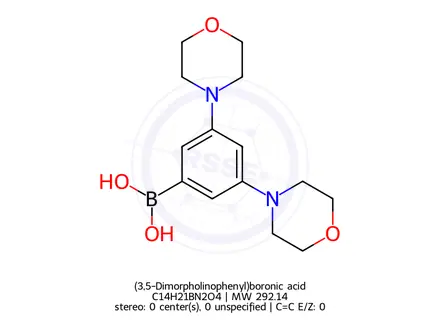 Chemical structure of (3,5-Dimorpholinophenyl)boronic acid