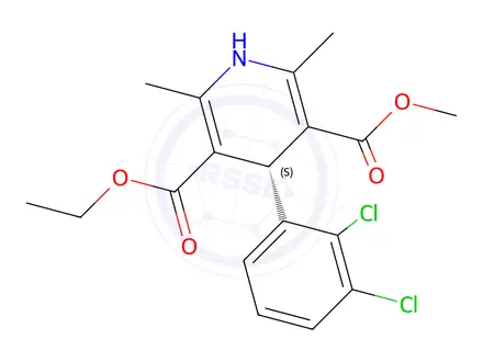 Chemical structure of (R)-(+)-Felodipine