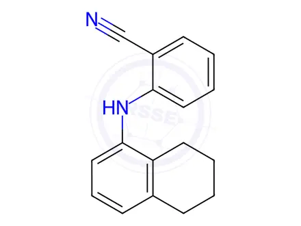 Chemical structure of Benzonitrile, 2-[(5,6,7,8-tetrahydro-1-naphthalenyl)amino]-