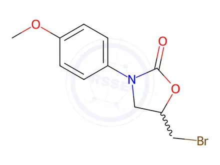 Chemical structure of 121082-86-8 5-(Bromomethyl)-3-(4-methoxyphenyl)-1,3-oxazolidin-2-one DTXSID40569303