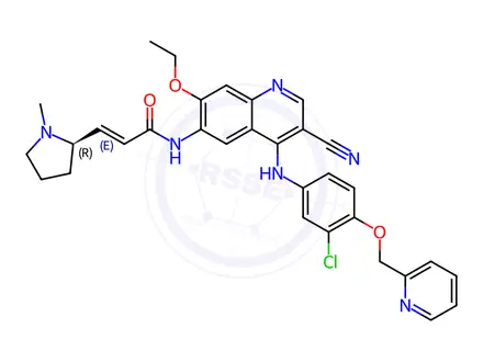 Chemical structure of Pyrotinib Solution in Methanol