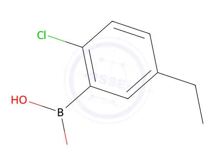 Chemical structure of 2-Chloro-5-ethylphenylboronic Acid