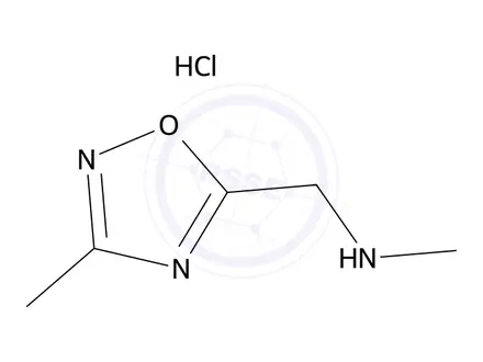 Chemical structure of N-Methyl-1-(3-methyl-1,2,4-oxadiazol-5-yl)methanamine hydrochloride