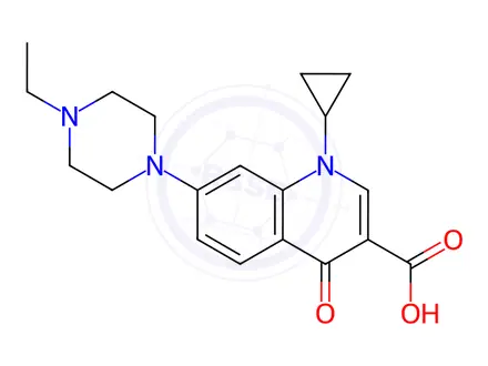 Chemical structure of Enrofloxacin Impurity C(EP)