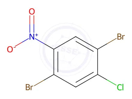 Chemical structure of Benzene, 1,4-dibromo-2-chloro-5-nitro-