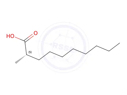 Chemical structure of (S)-2-Methyldecanoic acid