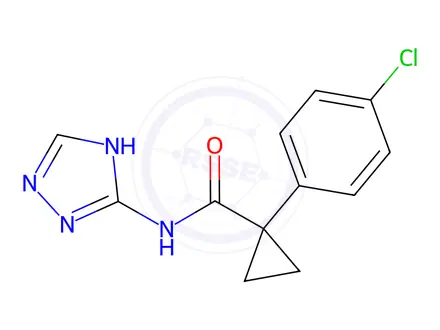Chemical structure of 1-(4-Chlorophenyl)-N-(4h-1,2,4-triazol-3-yl)cyclopropane-1-carboxamide