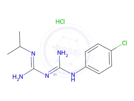 Chemical structure of Proguanil Hydrochloride
