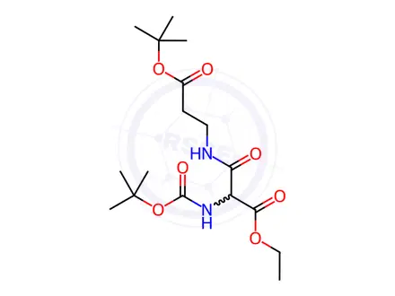 Chemical structure of Ethyl 3-(3-tert-Butoxy-3-oxopropylamino)-2-(N-boc-amino)-3-oxopropanoate