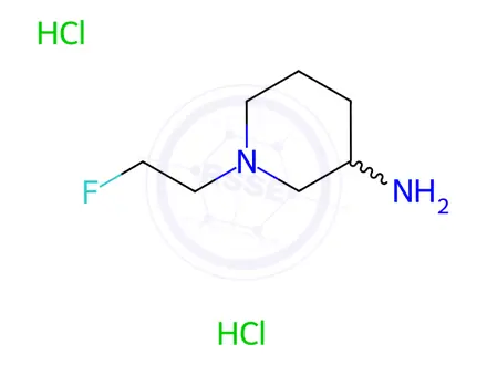 Chemical structure of 1-(2-Fluoroethyl)piperidin-3-amine