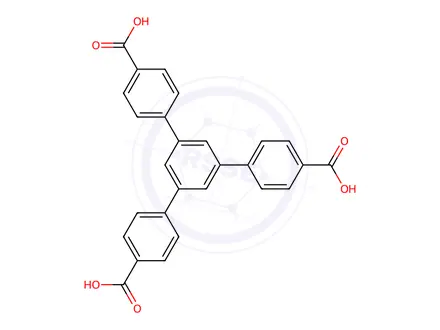 Chemical structure of 1,3,5-Tris(4-carboxyphenyl)benzene 4,4 inverted exclamation marka,4 inverted exclamation marka inverted exclamation marka,-Benzene-1,3,5-triyl-tris(benzoic acid) 50446-44-1 H3BTB
