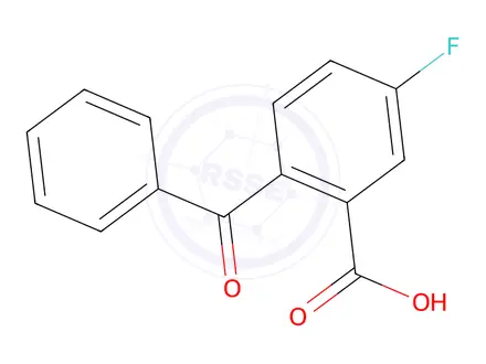 Chemical structure of 2-Benzoyl-5-fluorobenzoic acid