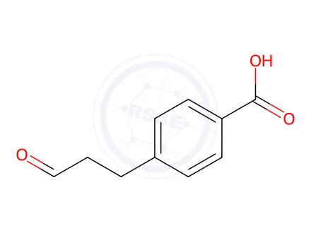 Chemical structure of 4-(3-Oxopropyl)benzoic acid