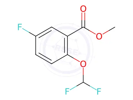 Chemical structure of Methyl 2-(difluoromethoxy)-5-fluorobenzoate