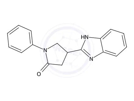 Chemical structure of 4-(1H-Benzoimidazol-2-yl)-1-phenyl-pyrrolidin-2-one