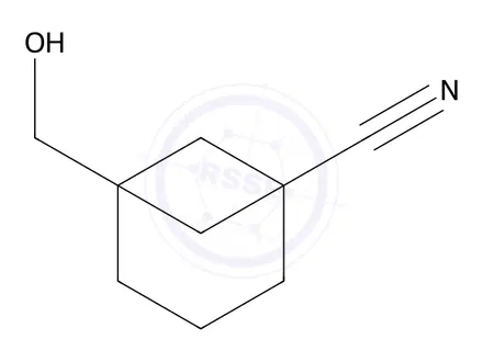 Chemical structure of 5-(Hydroxymethyl)bicyclo[3.1.1]Heptane-1-carbonitrile