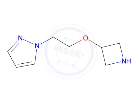 Chemical structure of 1-(2-(Azetidin-3-yloxy)ethyl)-1h-pyrazole