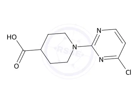 Chemical structure of 1-(4-Chloropyrimidin-2-yl)piperidine-4-carboxylic acid