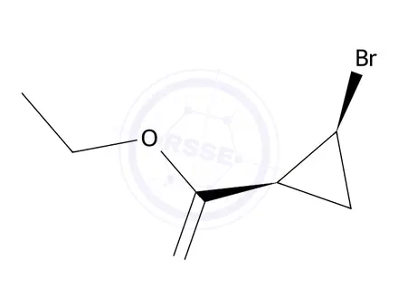 Chemical structure of Ethyl (1S,2S)-2-bromocyclopropane-1-carboxylate