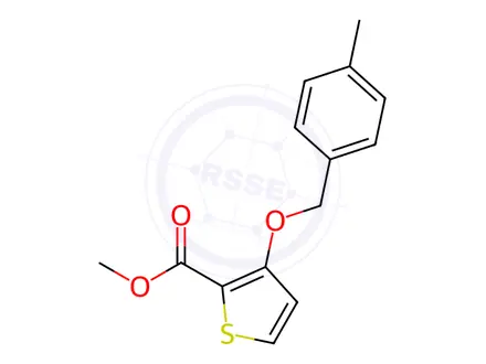 Chemical structure of METHYL 3-[(4-METHYLBENZYL)OXY]-2-THIOPHENECARBOXYLATE