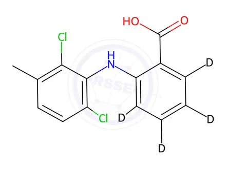 Chemical structure of Meclofenamic Acid-d4