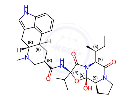 Chemical structure of 9,10-Dihydro-β-ergocryptine