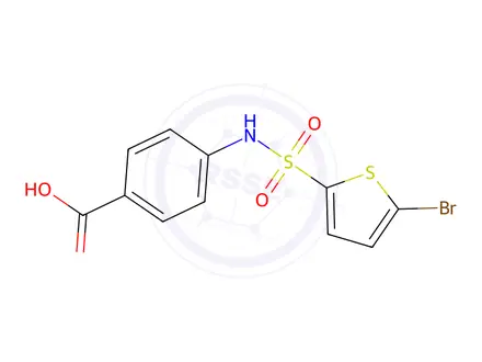 Chemical structure of 4-[[(5-Bromo-2-thienyl)sulfonyl]amino]benzoic acid