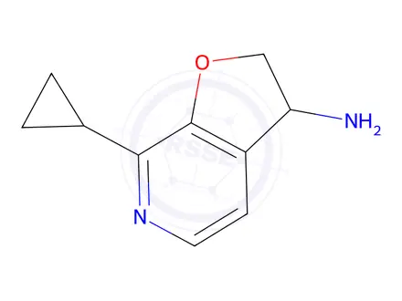 Chemical structure of 7-Cyclopropyl-2,3-dihydrofuro[2,3-c]pyridin-3-amine