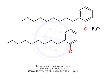 Chemical structure of barium bis(nonylphenolate)