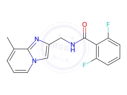 Chemical structure of Benzamide, 2,6-difluoro-N-[(8-methylimidazo[1,2-a]pyridin-2-yl)methyl]-