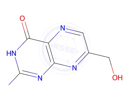 Chemical structure of 2-amino-7-(hydroxymethyl)pteridin-4(3H)-one
