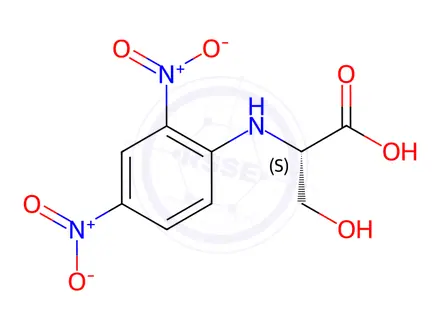 Chemical structure of N-(2,4-Dinitrophenyl)-L-serine