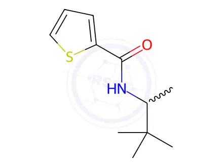 Chemical structure of N-(3,3-dimethylbutan-2-yl)thiophene-2-carboxamide