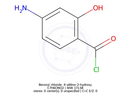 Chemical structure of Benzoyl chloride, 4-aMino-2-hydroxy-