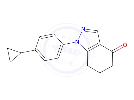 Chemical structure of 1-(4-Cyclopropylphenyl)-4,5,6,7-tetrahydro-1H-indazol-4-one