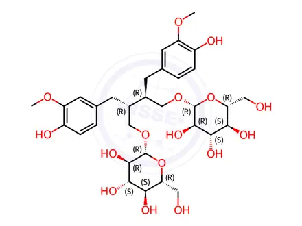 Chemical structure of rac Secoisolariciresinol Diglucoside