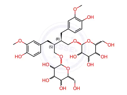 Chemical structure of Secoisolariciresinol Diglucoside