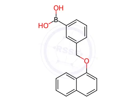 Chemical structure of (3-((Naphthalen-1-yloxy)methyl)phenyl)boronic acid