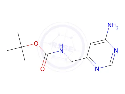 Chemical structure of Tert-butyl ((6-aminopyrimidin-4-yl)methyl)carbamate