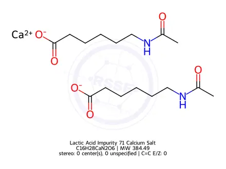 Chemical structure of Lactic Acid Impurity 71 Calcium Salt